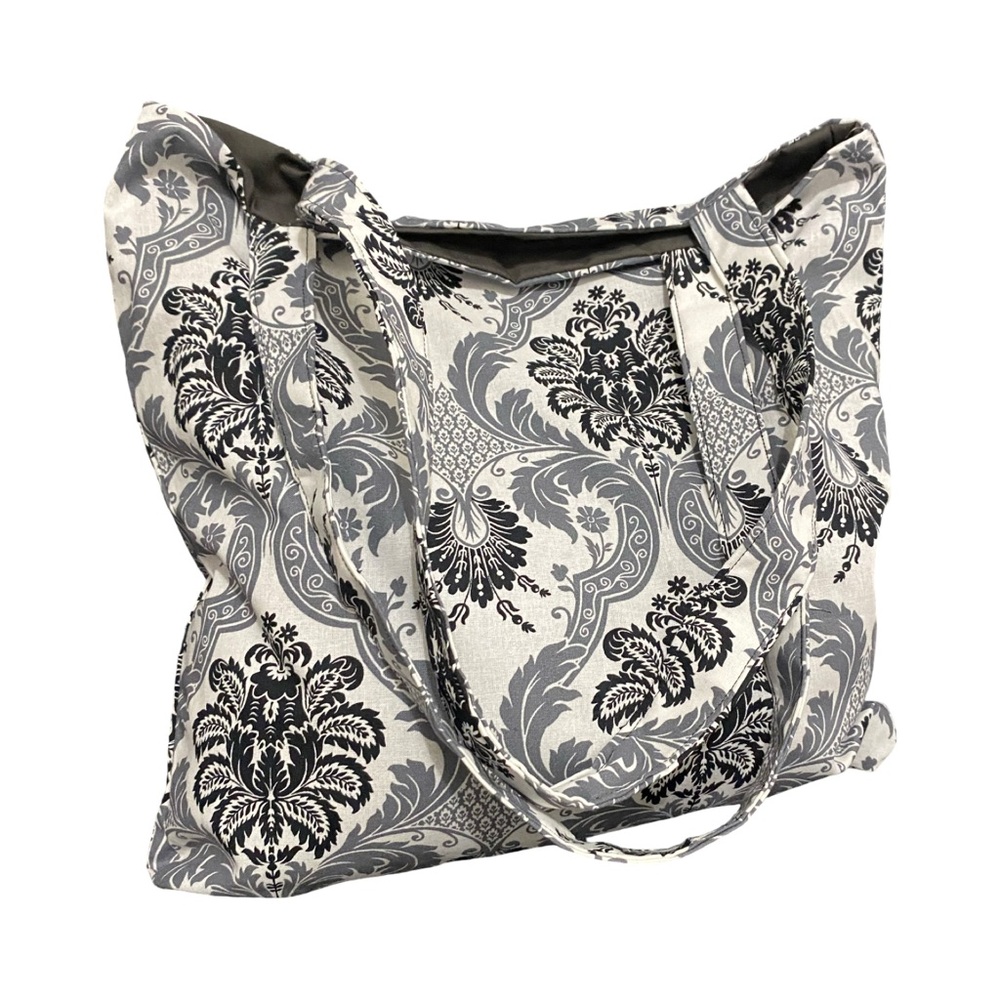 Elegant Black and Gray Tote Bag